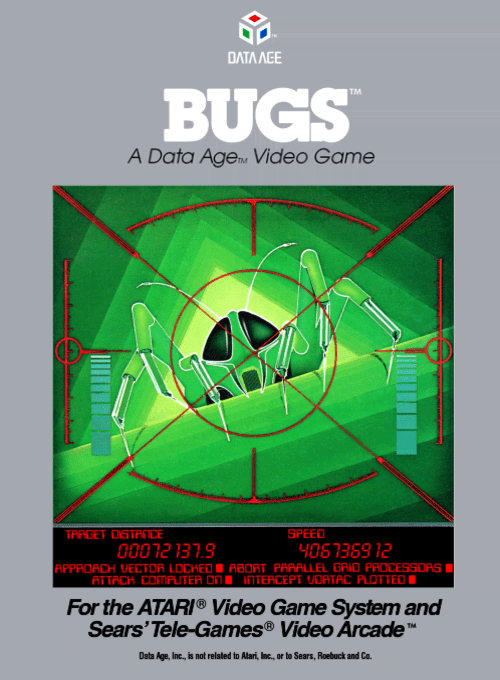 Bugs box art for Atari 2600